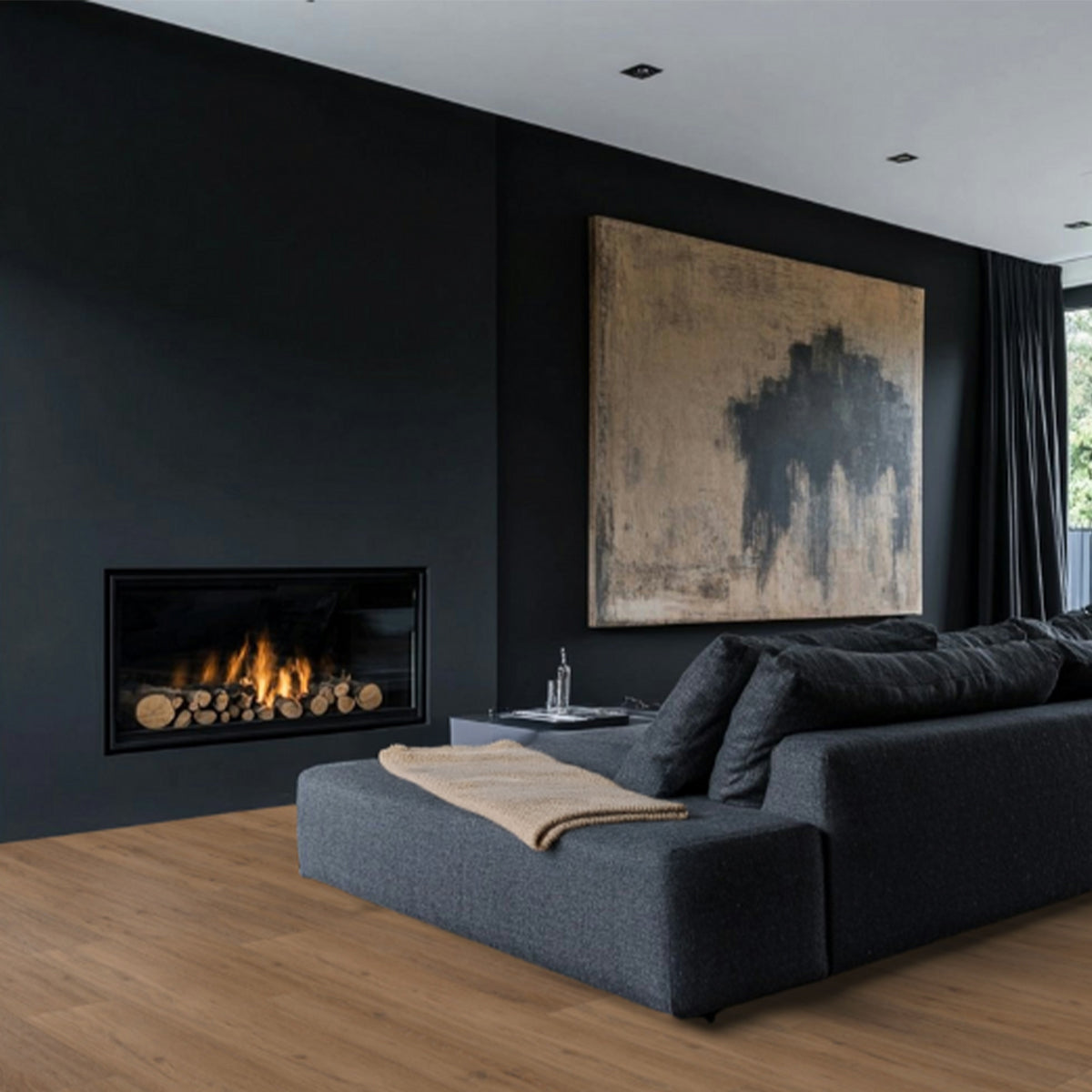 Hoomline Fusion Superior XL Gotham Oak Honey 1075131 - Klik PVC Vloer in Rechte Plank