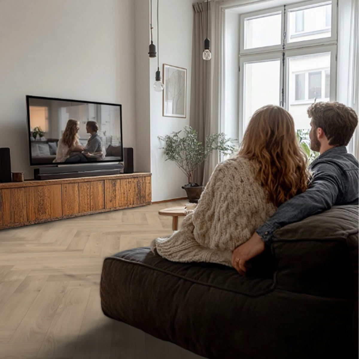 Hoomline Herringbone V4 Kabeljauw 2309 - Aquaprotect - Visgraat Laminaat