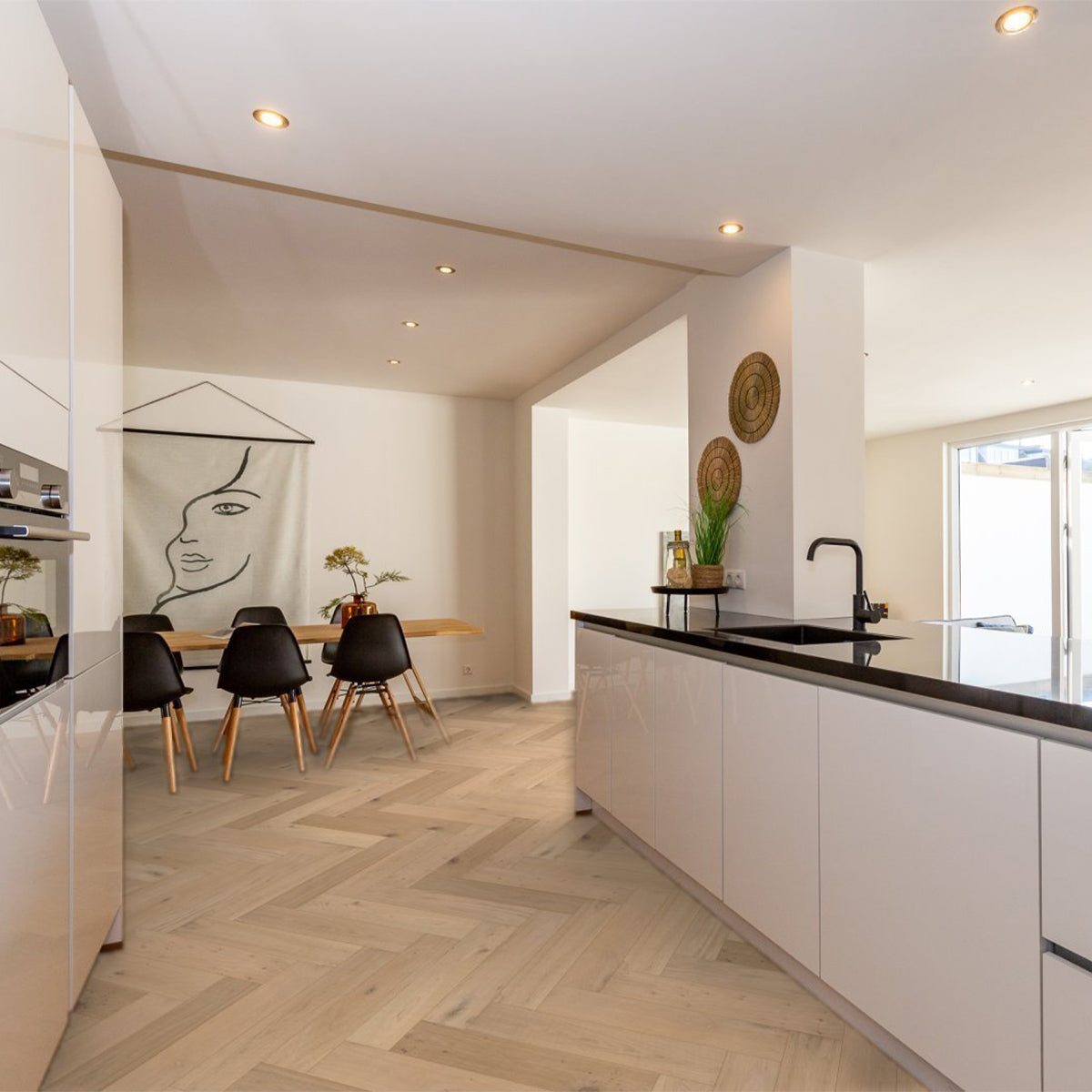 Hoomline Metropole Madrid Visgraat XL Invisible Geolied - Visgraat Lamelparket