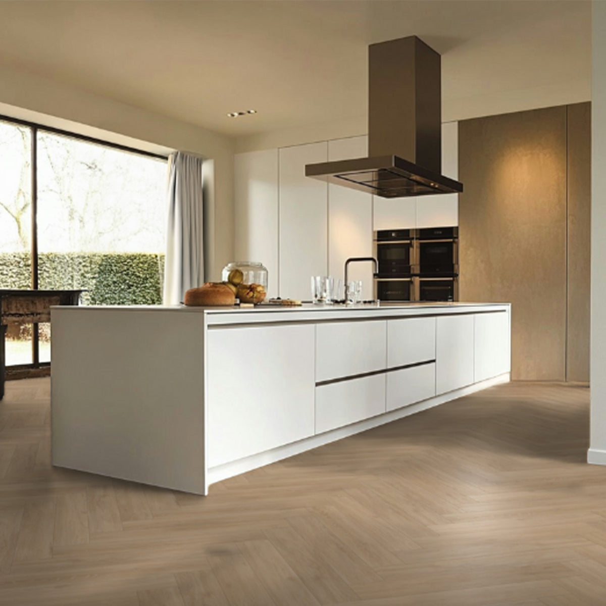 Hoomline Fusion Superior V4 Gotham Oak Flax 1075129 - Click PVC Floor in Herringbone