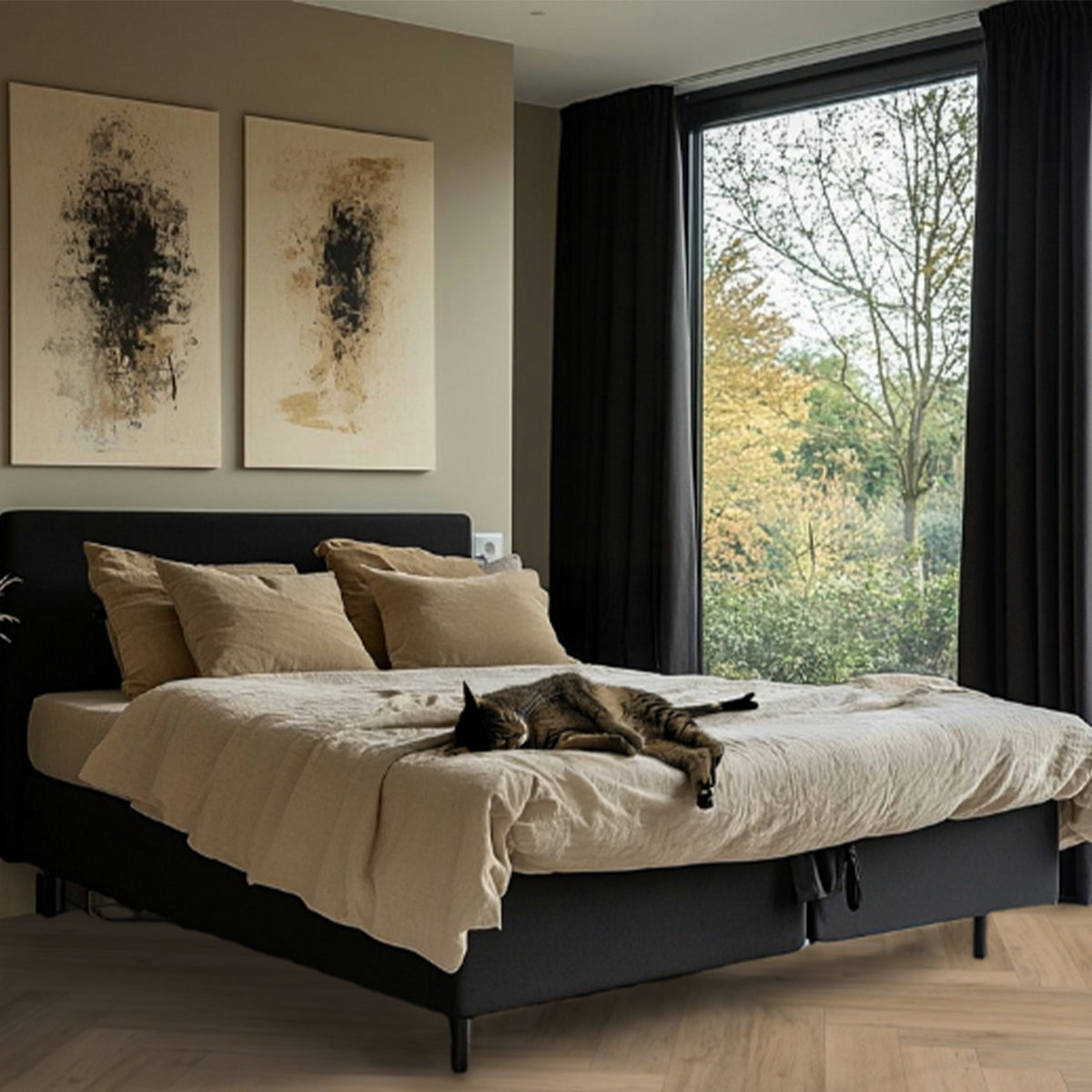 Hoomline Fusion Superior V4 Gotham Oak Natural 107526 - Click PVC Floor in Herringbone
