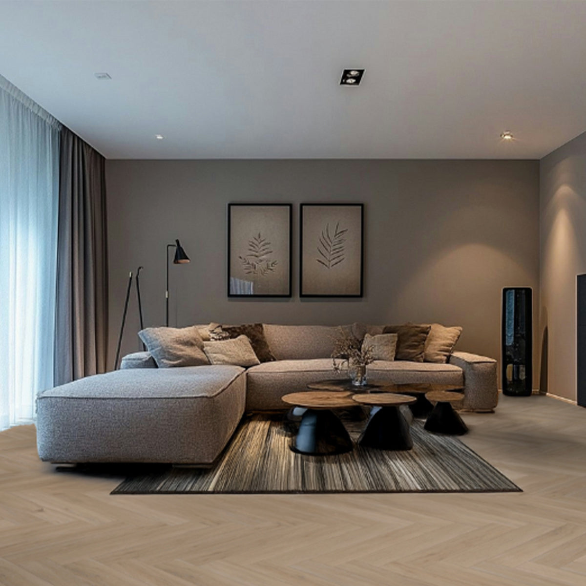 Hoomline Fusion Superior V4 Oak Oiled 1075137 - Click PVC Floor in Herringbone