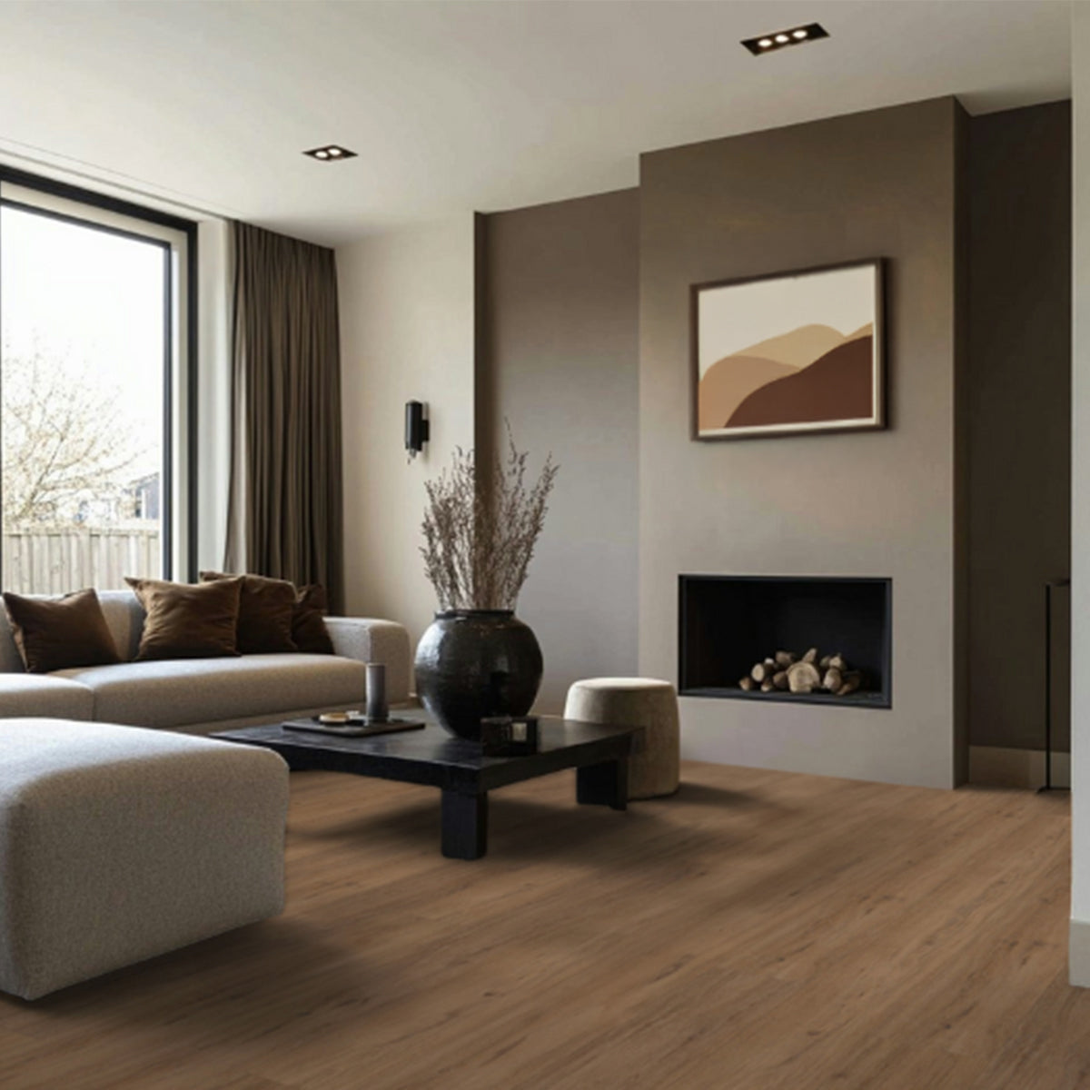 Hoomline Fusion Superior XL Gotham Oak Honey 1075131 - Click PVC Floor in Straight Plank